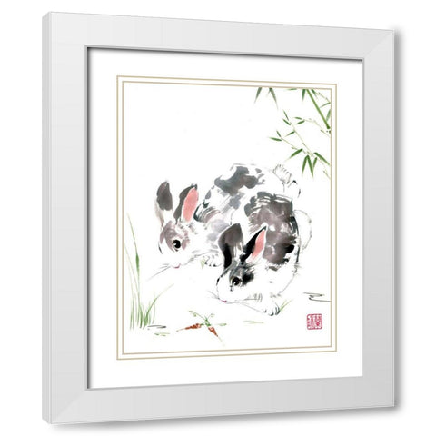 Just for You White Modern Wood Framed Art Print with Double Matting by Parker, Nan Rae