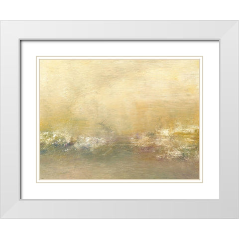 Morning II White Modern Wood Framed Art Print with Double Matting by Gordon, Sharon