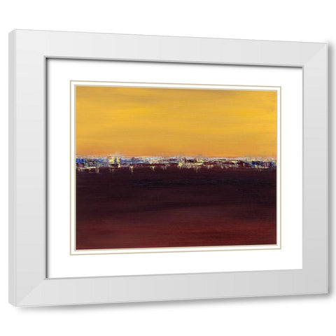 Harbor Light II White Modern Wood Framed Art Print with Double Matting by Gordon, Sharon