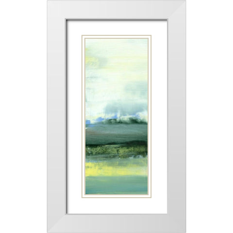 Spring I White Modern Wood Framed Art Print with Double Matting by Gordon, Sharon