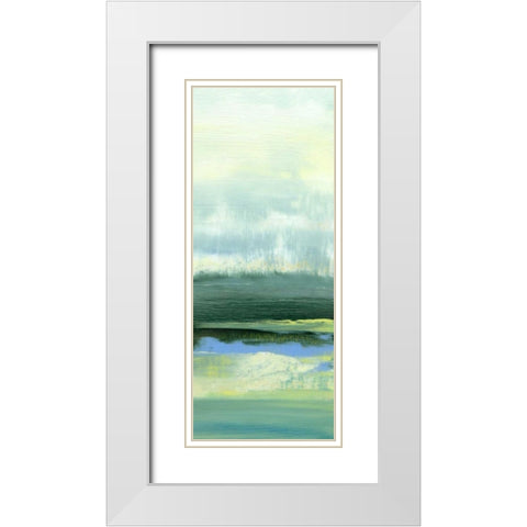 Spring II White Modern Wood Framed Art Print with Double Matting by Gordon, Sharon