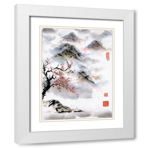 Searching White Modern Wood Framed Art Print with Double Matting by Rae, Nan