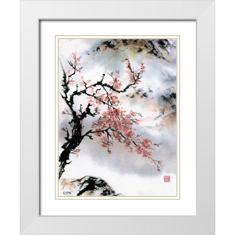 Longing White Modern Wood Framed Art Print with Double Matting by Rae, Nan