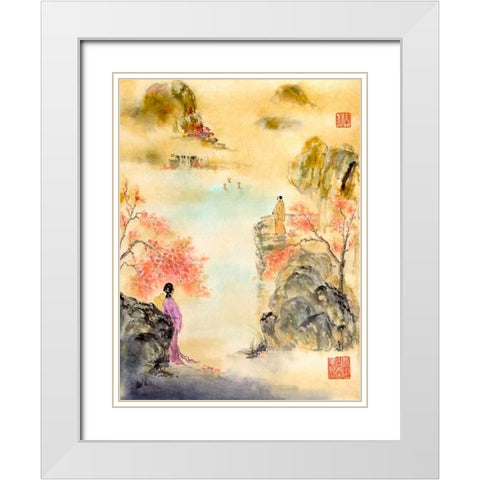 So Near... So Far White Modern Wood Framed Art Print with Double Matting by Rae, Nan