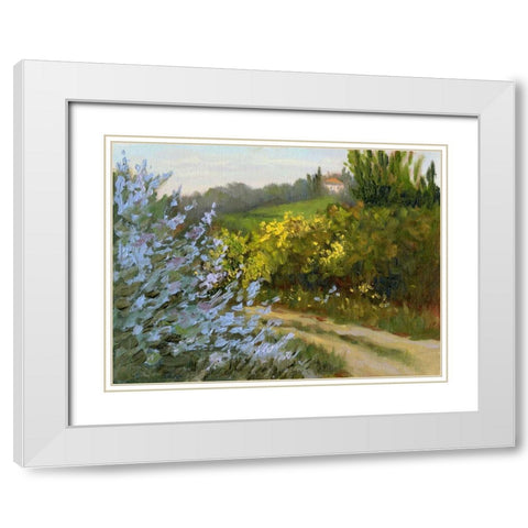Rosemary by the Road White Modern Wood Framed Art Print with Double Matting by Weber, Mary Jean