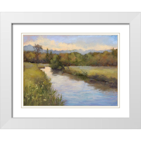 Camp Springs Farm White Modern Wood Framed Art Print with Double Matting by Weber, Mary Jean