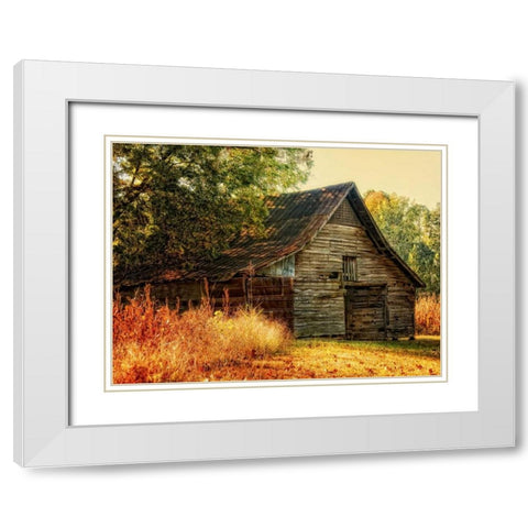 Barn Loft Memories White Modern Wood Framed Art Print with Double Matting by Head, Danny