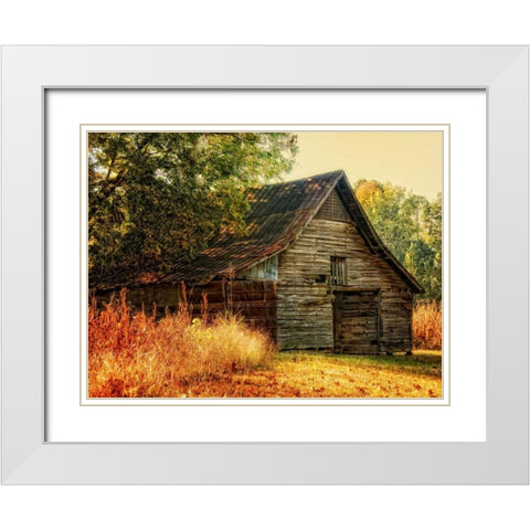 Barn Loft Memories White Modern Wood Framed Art Print with Double Matting by Head, Danny