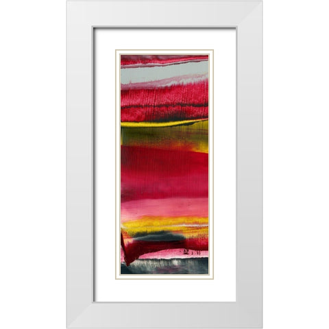 Magenta Solstice I White Modern Wood Framed Art Print with Double Matting by Gordon, Sharon