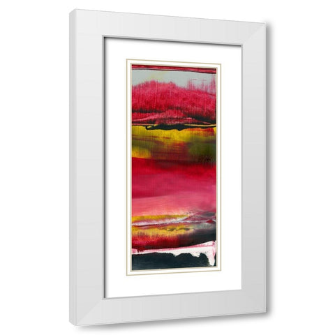 Magenta Solstice II White Modern Wood Framed Art Print with Double Matting by Gordon, Sharon