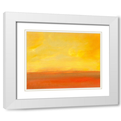 The Plains I White Modern Wood Framed Art Print with Double Matting by Gordon, Sharon