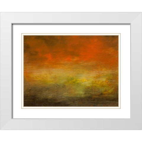 Meadow VI White Modern Wood Framed Art Print with Double Matting by Gordon, Sharon