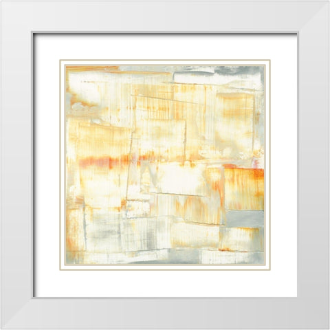 Techno I White Modern Wood Framed Art Print with Double Matting by Gordon, Sharon