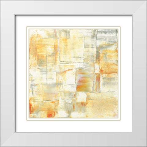Techno II White Modern Wood Framed Art Print with Double Matting by Gordon, Sharon