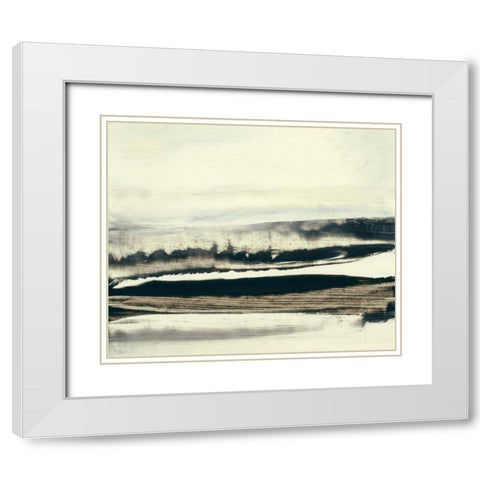 Winter I White Modern Wood Framed Art Print with Double Matting by Gorden, Sharon