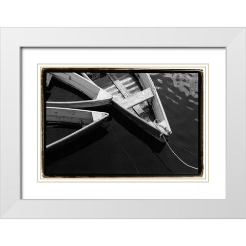 Dockside 3 White Modern Wood Framed Art Print with Double Matting by DeNardo, Laura