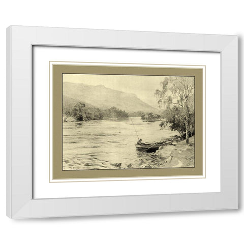 On the River III White Modern Wood Framed Art Print with Double Matting by Briggs, Ernest