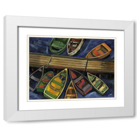 Maine Escape IV White Modern Wood Framed Art Print with Double Matting by Goldberger, Jennifer