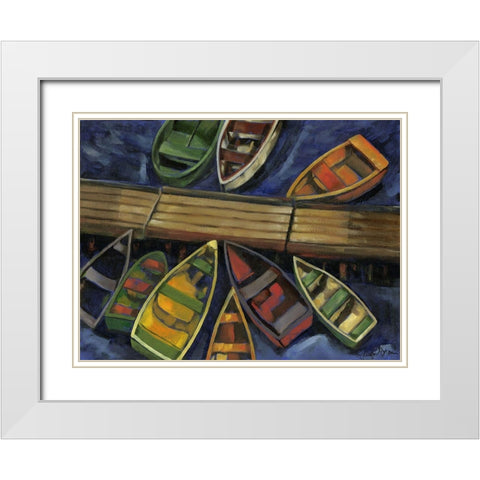 Maine Escape IV White Modern Wood Framed Art Print with Double Matting by Goldberger, Jennifer