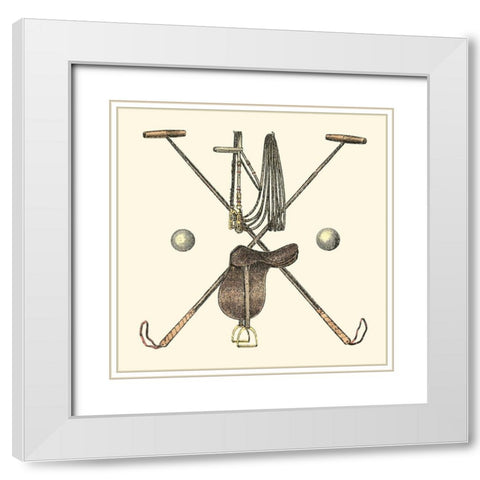 Custom Polo Saddle White Modern Wood Framed Art Print with Double Matting by Unknown