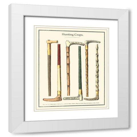Custom Hunting Crops White Modern Wood Framed Art Print with Double Matting by Unknown