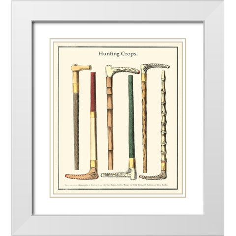Custom Hunting Crops White Modern Wood Framed Art Print with Double Matting by Unknown