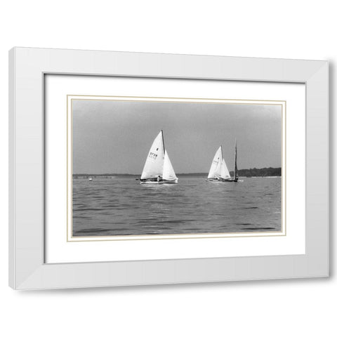Ocean Breeze II White Modern Wood Framed Art Print with Double Matting by DeNardo, Laura