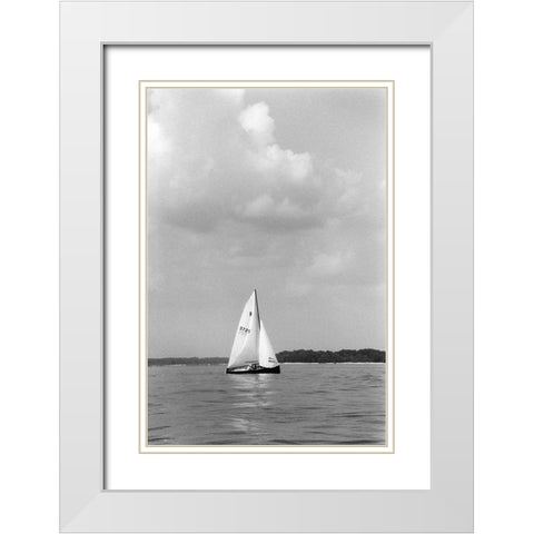 Ocean Breeze IV White Modern Wood Framed Art Print with Double Matting by DeNardo, Laura