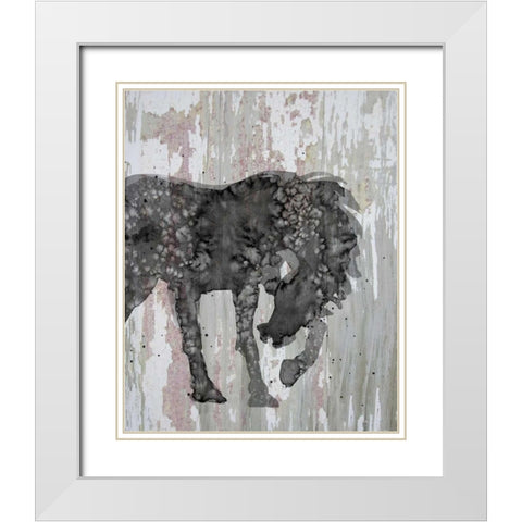 Unbridled I White Modern Wood Framed Art Print with Double Matting by Ludwig, Alicia
