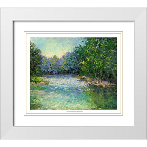 A Bend in the River White Modern Wood Framed Art Print with Double Matting by Weber, Mary Jean