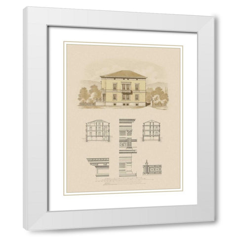 Estate and Plan II White Modern Wood Framed Art Print with Double Matting by Carlsruche