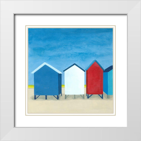 Beach Retreat II White Modern Wood Framed Art Print with Double Matting by Meagher, Megan