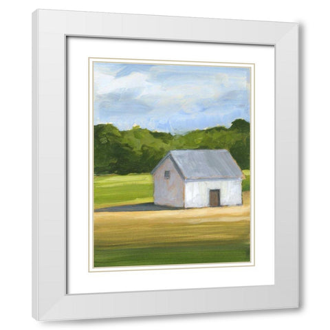 Rural Landscape II White Modern Wood Framed Art Print with Double Matting by Harper, Ethan