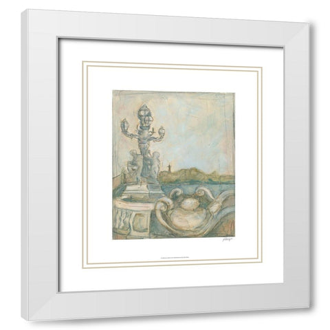 View of Paris I White Modern Wood Framed Art Print with Double Matting by Harper, Ethan