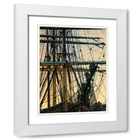 Rigging I White Modern Wood Framed Art Print with Double Matting by Head, Danny