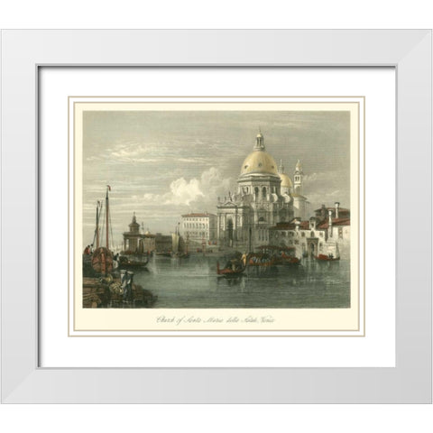 Church of Santa Maria della Salute White Modern Wood Framed Art Print with Double Matting by Leitch, W.L.