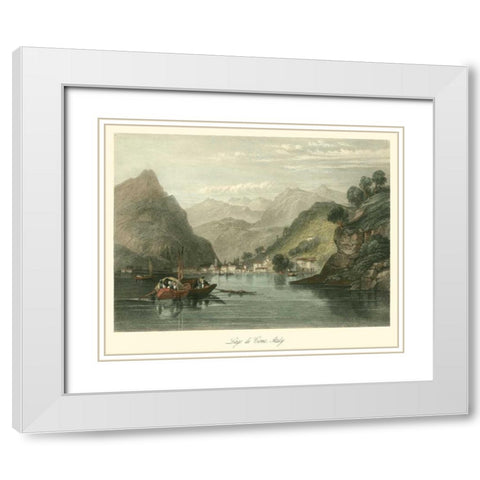 Lago di Como, Italy White Modern Wood Framed Art Print with Double Matting by Leitch, W.L.