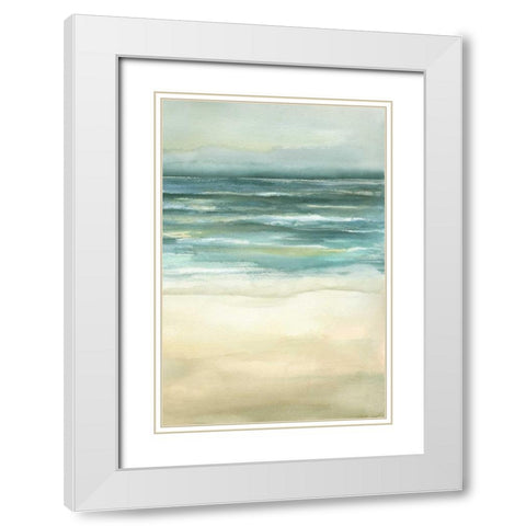 Tranquil Sea III White Modern Wood Framed Art Print with Double Matting by Goldberger, Jennifer