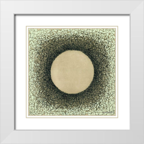 Lunar Eclipse II White Modern Wood Framed Art Print with Double Matting by Lam, Vanna
