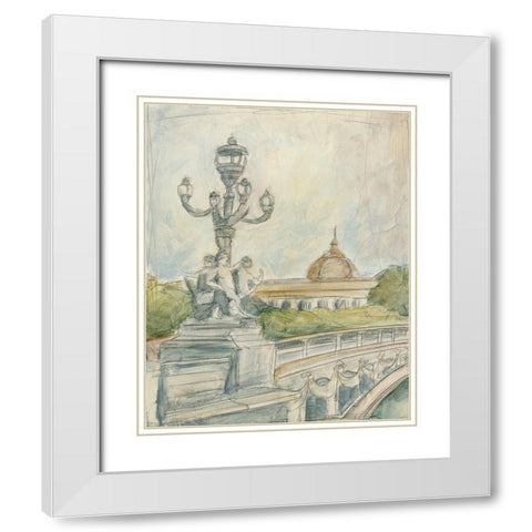 View of Paris IV White Modern Wood Framed Art Print with Double Matting by Harper, Ethan