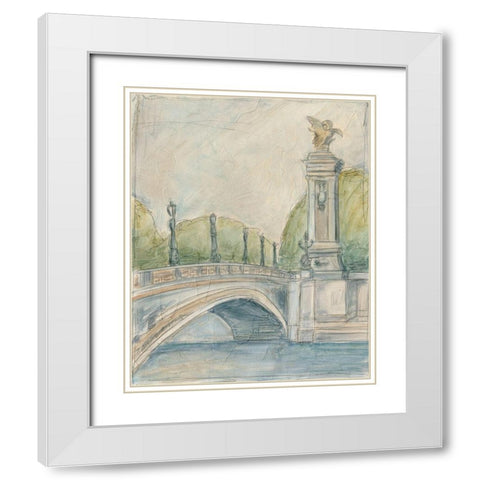 View of Paris V White Modern Wood Framed Art Print with Double Matting by Harper, Ethan