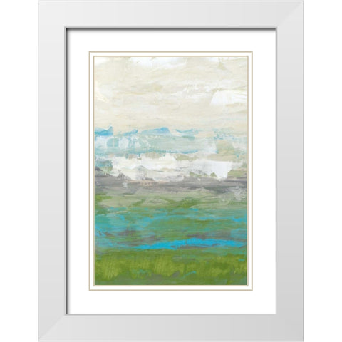 Heather Seas I White Modern Wood Framed Art Print with Double Matting by Goldberger, Jennifer