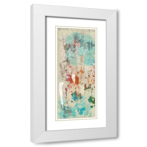 Layers Of Paint I White Modern Wood Framed Art Print with Double Matting by Goldberger, Jennifer