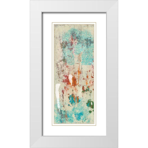 Layers Of Paint I White Modern Wood Framed Art Print with Double Matting by Goldberger, Jennifer