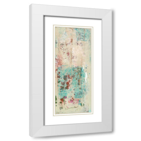 Layers Of Paint II White Modern Wood Framed Art Print with Double Matting by Goldberger, Jennifer