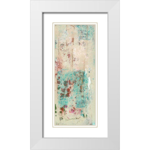 Layers Of Paint II White Modern Wood Framed Art Print with Double Matting by Goldberger, Jennifer