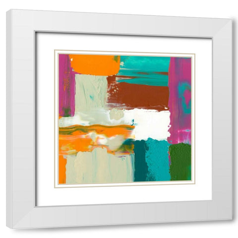 Neon City III White Modern Wood Framed Art Print with Double Matting by Goldberger, Jennifer