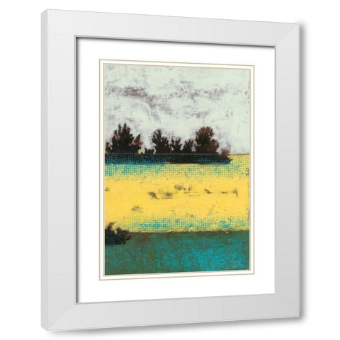 Hedges II White Modern Wood Framed Art Print with Double Matting by Goldberger, Jennifer