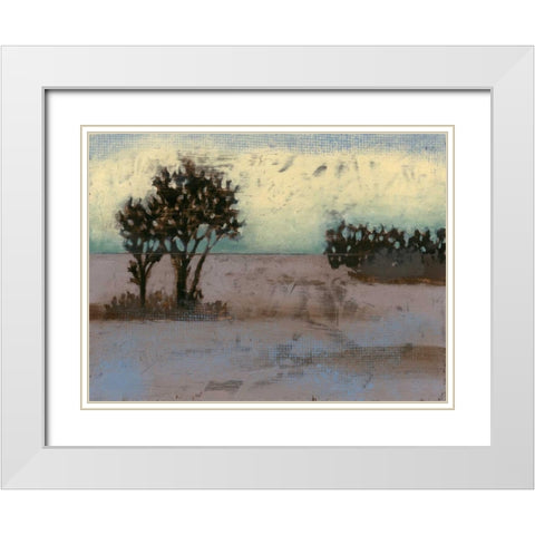 Rustic Meadow I White Modern Wood Framed Art Print with Double Matting by Goldberger, Jennifer
