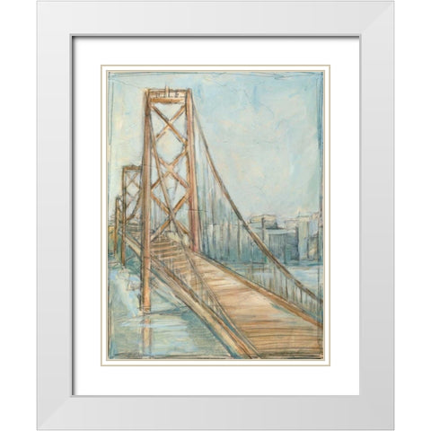 Metropolitan Bridge I White Modern Wood Framed Art Print with Double Matting by Harper, Ethan